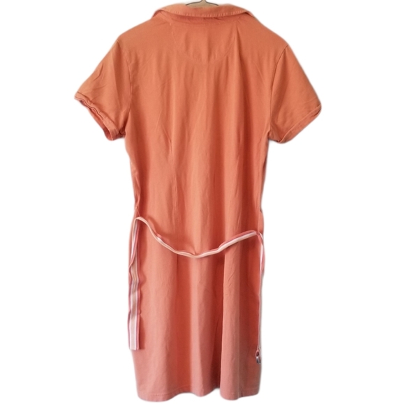 Merona 1950 style Short Sleeved Orange Polo Dress with belt - Picture 2 of 5